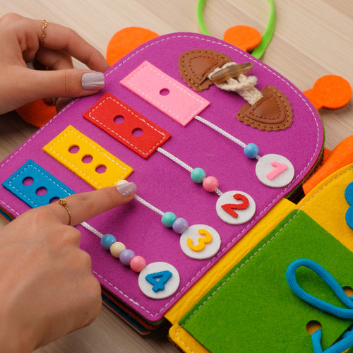 Giraffe mini quiet book for toddlers