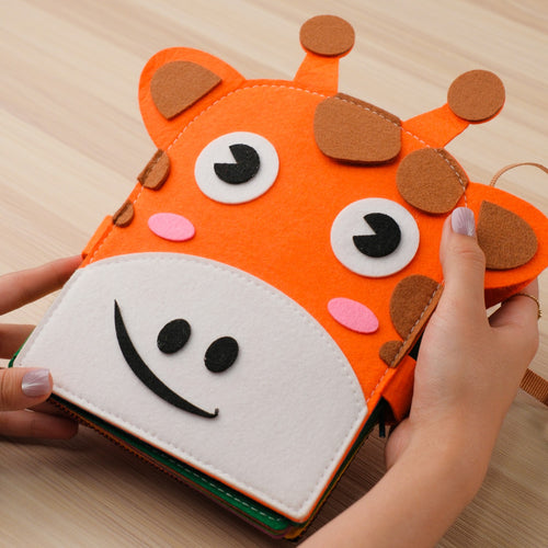Giraffe mini quiet book for toddlers
