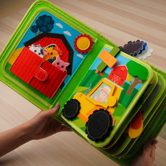 Farm Activity Quiet Book for Toddlers – for travel, quiet time, car rides, flights,