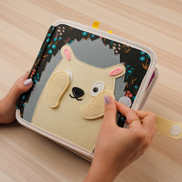 Hedgehog Adventure Quiet Book for Toddlers – Encourage playful learning and hands-on discovery with this
