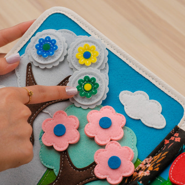 Hedgehog Adventure Quiet Book for Toddlers – adorable hedgehog-themed elements and playful activity pages,