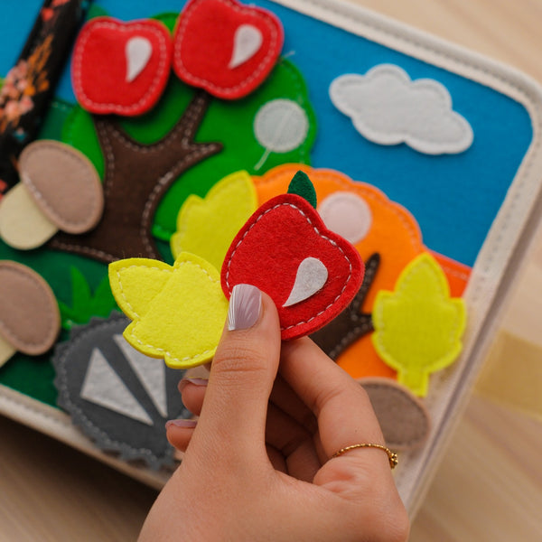 Hedgehog Adventure Quiet Book for Toddlers – sensory activities encourage independent learning, imaginative