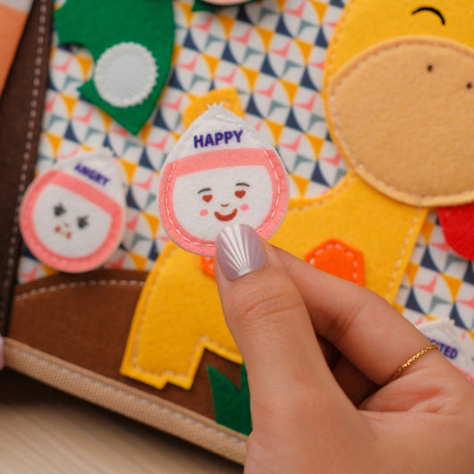 Giraffe Animals Busy Book Felt Sensory Toys Quiet Book for Toddlers