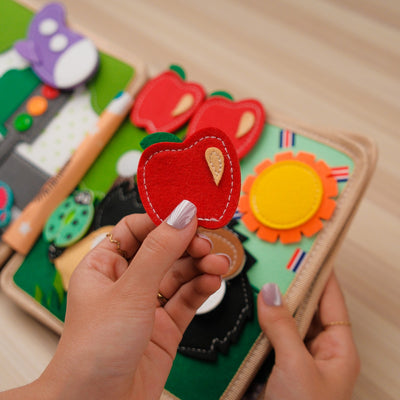 Giraffe Animals Busy Book Felt Sensory Toys Quiet Book for Toddlers