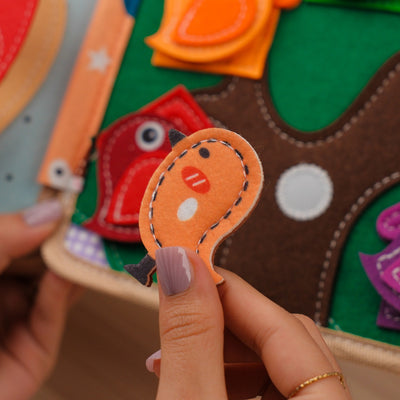 Giraffe Animals Busy Book Felt Sensory Toys Quiet Book for Toddlers