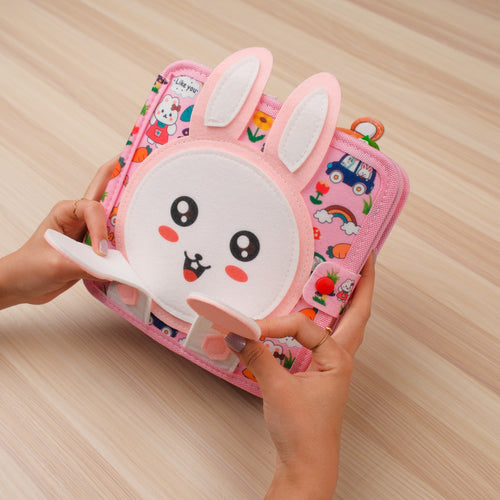 Sensory Early Learning Pink Rabbit Educational Toy Montessori Busy