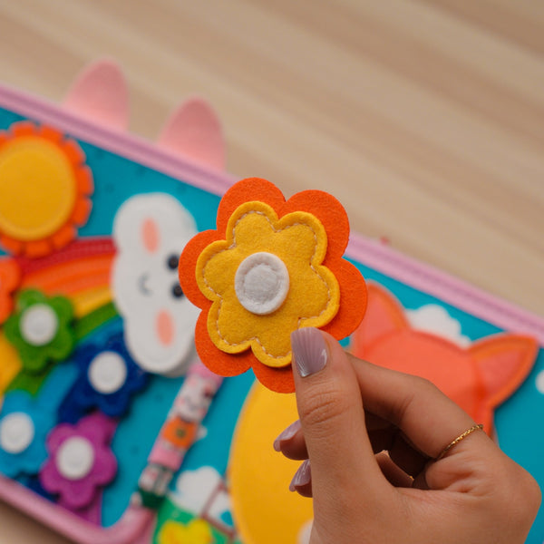 Sensory Early Learning Pink Rabbit Educational Toy Montessori Busy