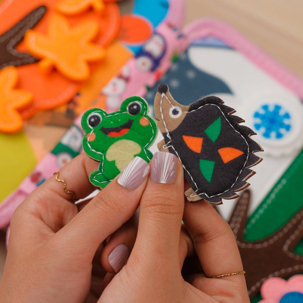 Sensory Early Learning Pink Rabbit Educational Toy Montessori Busy