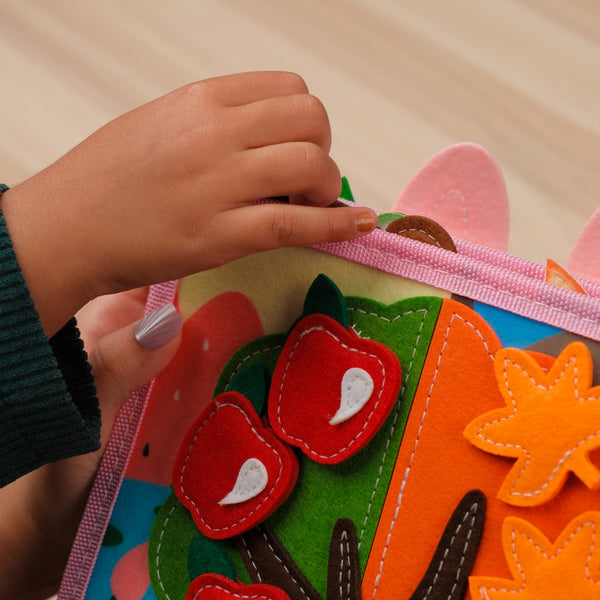 Sensory Early Learning Pink Rabbit Educational Toy Montessori Busy