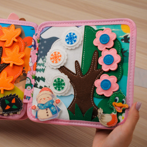 Sensory Early Learning Pink Rabbit Educational Toy Montessori Busy