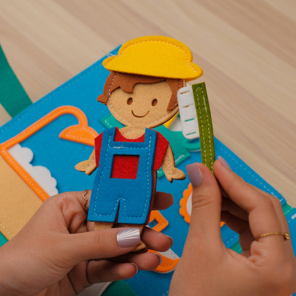 Blue House Activity Quiet Book for Boy Toddlers – sensory activities help keep little hands busy
