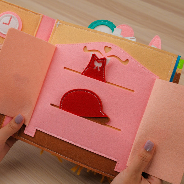 Sensory House Early Girl Learning Pink Educational Toy Montessori Busy