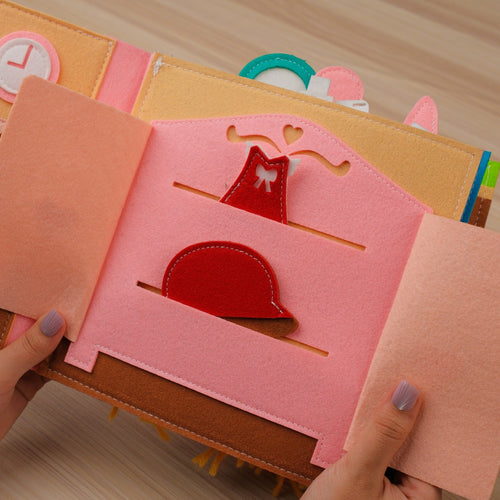 Sensory House Early Girl Learning Pink Educational Toy Montessori Busy