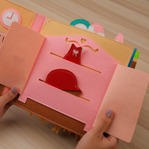 Sensory House Early Girl Learning Pink Educational Toy Montessori Busy