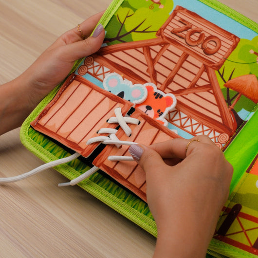 Zoo Adventure Quiet Book for Toddlers – Filled with fun zoo-themed activities, this educational quiet