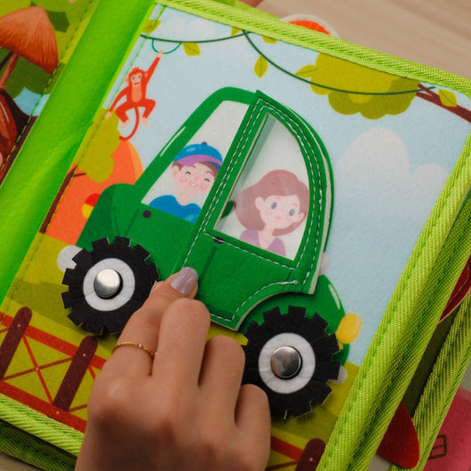 Zoo Adventure Quiet Book for Toddlers – hands-on activities help keep toddlers entertained while