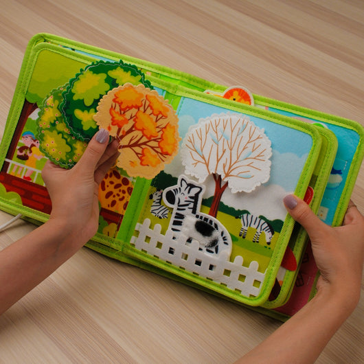 Zoo Adventure Quiet Book for Toddlers – Develop Hand-Eye Coordination