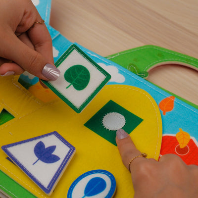 Farm Adventure Quiet Book with Handle for Toddlers – Develop Hand-Eye Coordination