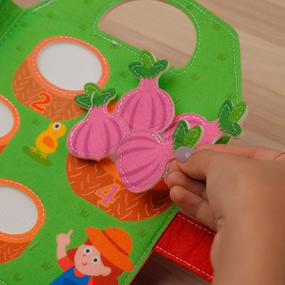 Farm Adventure Quiet Book with Handle for Toddlers – Engaging Activities for Toddlers