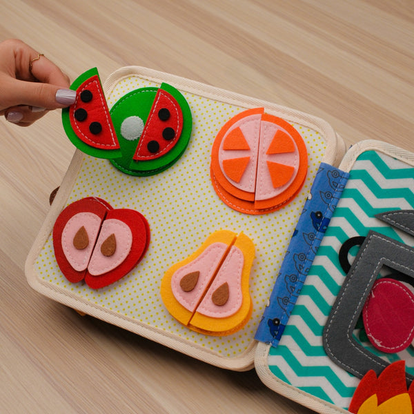 Lion Adventure Quiet Book for Toddlers – hands-on sensory activities help keep little hands