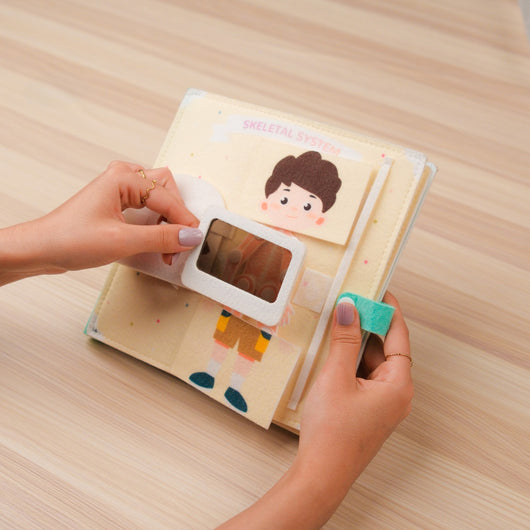 Human Anatomy Quiet Book for Kids – to encourage curiosity and early STEM learning,