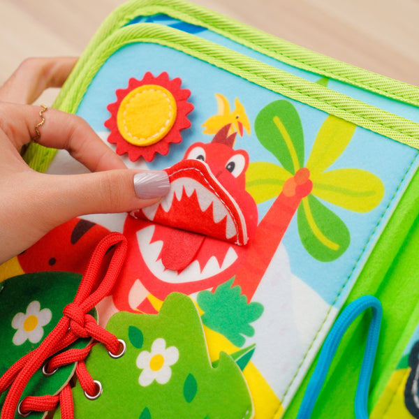 Dinosaur Adventure Quiet Book for Toddlers – for curious young dinosaur lovers who enjoy
