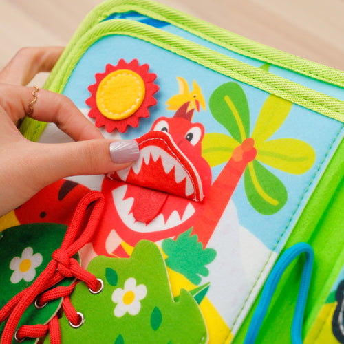 3D Felt Book Felt Toys Dinosaur World Story Theme Quiet Busy Book for Toddlers