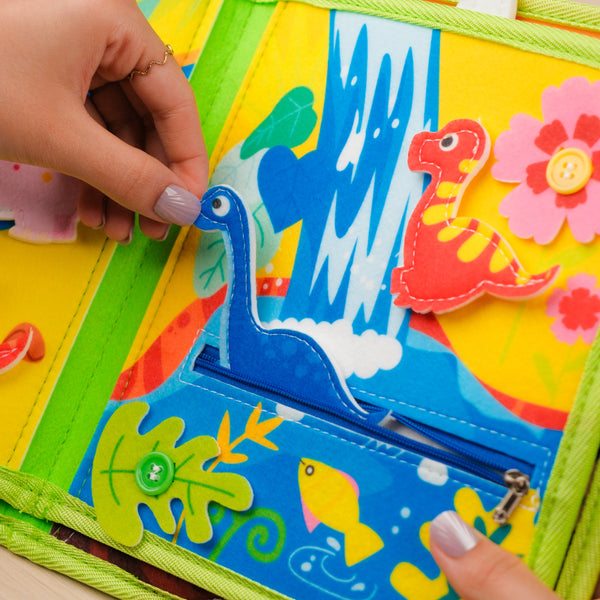Dinosaur Adventure Quiet Book for Toddlers – Educational Toy for Young Learners