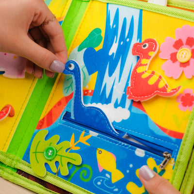 Dinosaur Adventure Quiet Book for Toddlers – Educational Toy for Young Learners