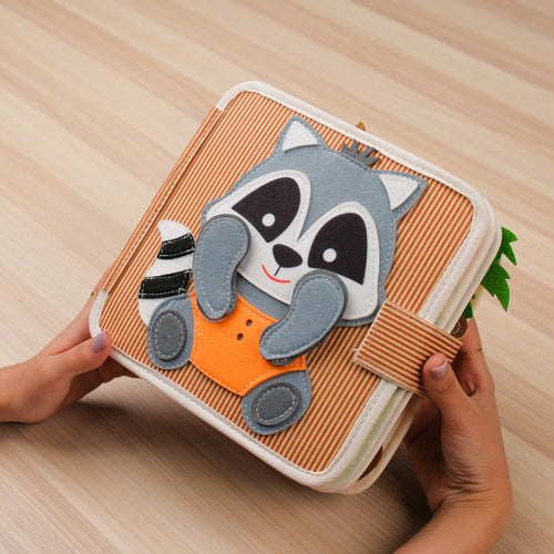 Raccoon Quiet book for toddlers