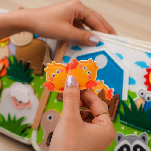 Raccoon Quiet book for toddlers