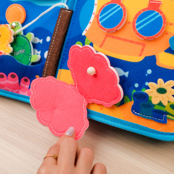 Ocean Adventure Quiet Book for Toddlers – for travel, flights, restaurants, car rides, quiet