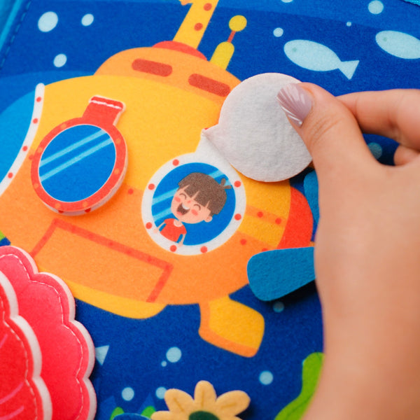 Ocean Adventure Quiet Book for Toddlers – interactive activities help keep little hands busy