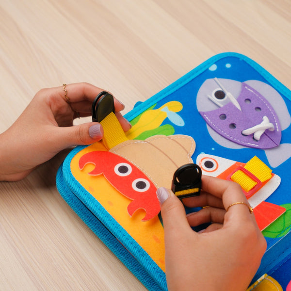 Ocean Adventure Quiet Book for Toddlers – Develop Hand-Eye Coordination