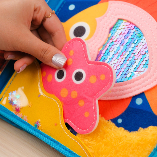 My First Busy Book Ocean Theme Baby Non-woven Fabric Book