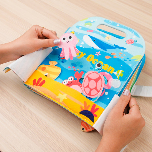 Blue Ocean Travel Quiet Book for Toddlers – Dive into hands-on learning and imaginative play with