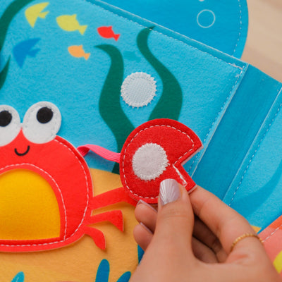 Blue Ocean Travel Quiet Book for Toddlers – for quiet time, travel, restaurants, car rides,