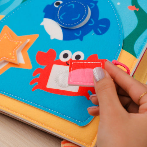 Blue Ocean quiet sensory felt travel buddy book