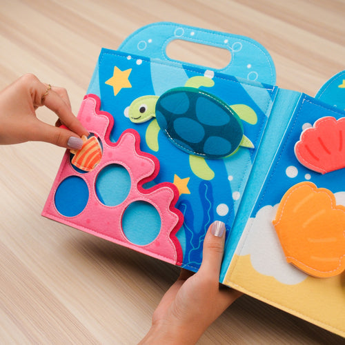 Blue Ocean quiet sensory felt travel buddy book