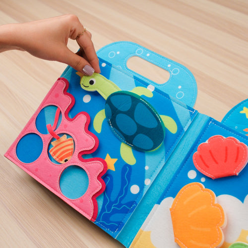 Blue Ocean quiet sensory felt travel buddy book