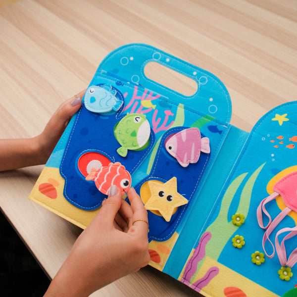 Blue Ocean Travel Quiet Book for Toddlers – Engaging Activities for Toddlers