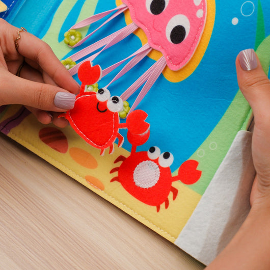 Blue Ocean Travel Quiet Book for Toddlers – Sensory Play and Skill Building