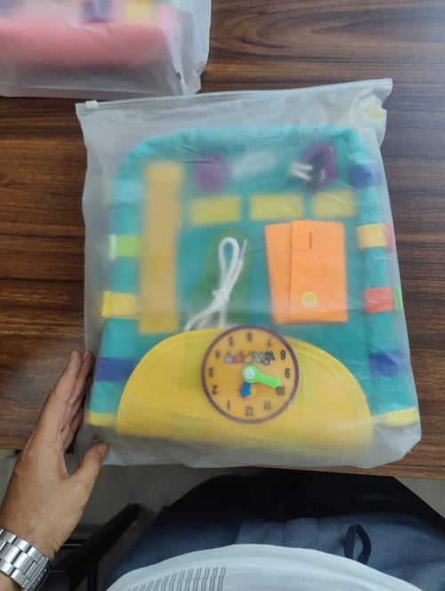 Blue Quiet bag pack for growing toddlers