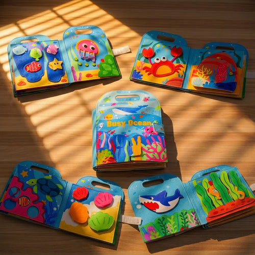 Blue Ocean quiet sensory felt travel buddy book