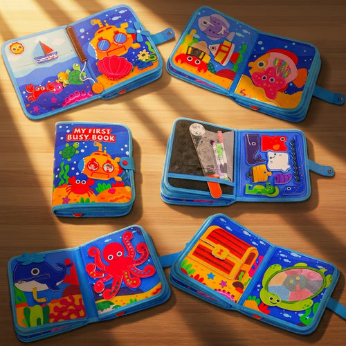 My First Busy Book Ocean Theme Baby Non-woven Fabric Book