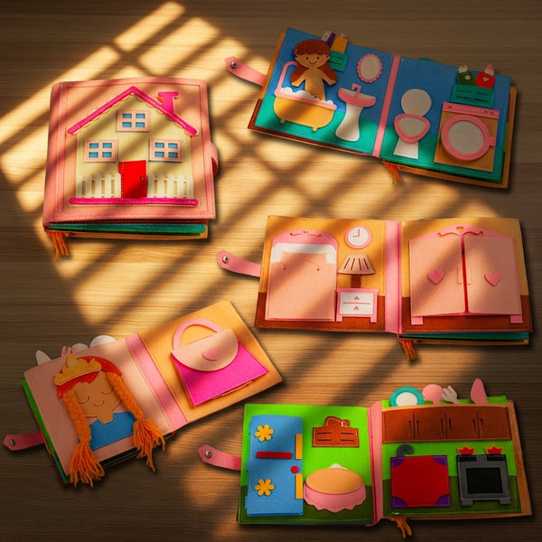 Sensory House Early Girl Learning Pink Educational Toy Montessori Busy