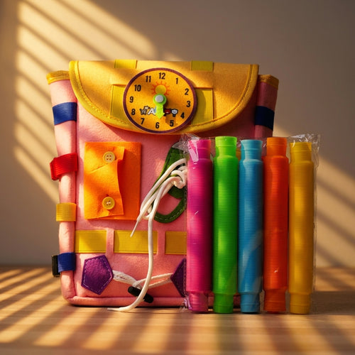 Pink Quiet bag pack for growing toddlers