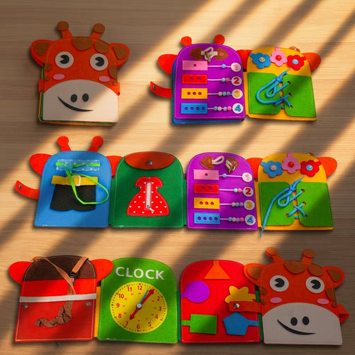 Giraffe mini quiet book for toddlers